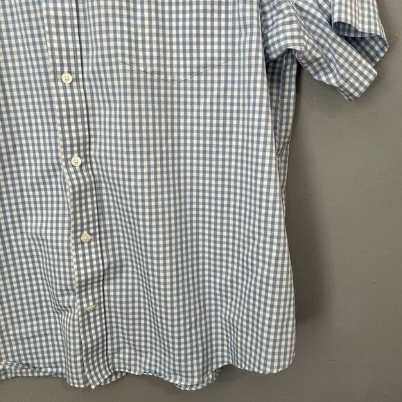 Duluth Button Down Shirt Mens‎ Size XXL 2XL Short Sleeve Untucked Blue Plaid - Picture 3 of 10